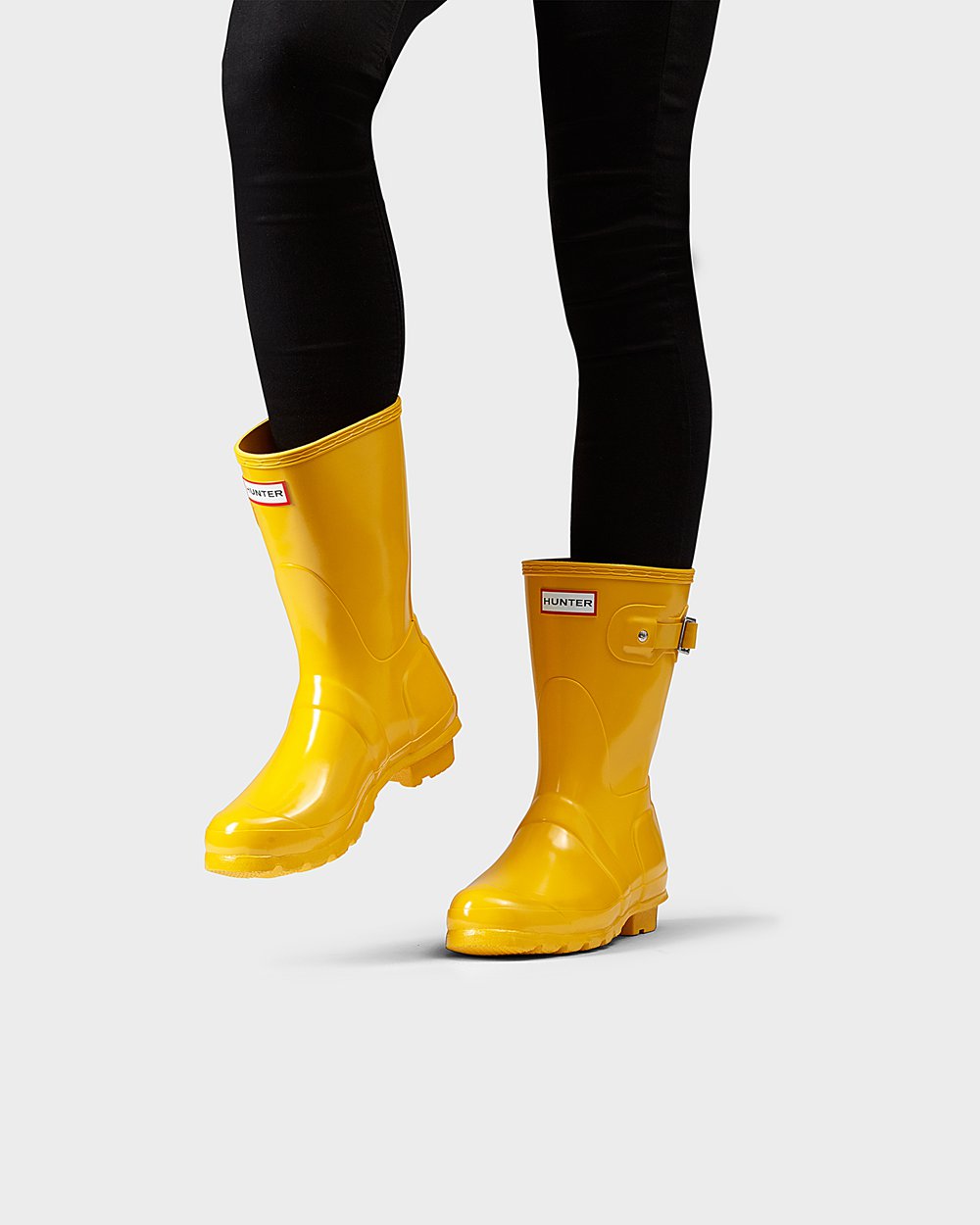 Botas de Lluvia Cortas Hunter Mujer - Original Gloss - Amarillos - LGTBOKQ-27